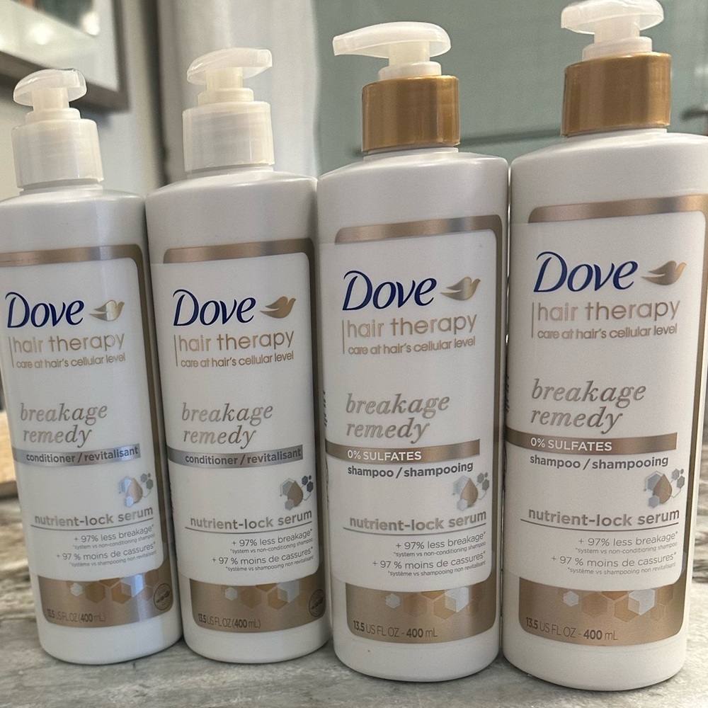 NWT Dove breakage remedy hair therapy set of 4